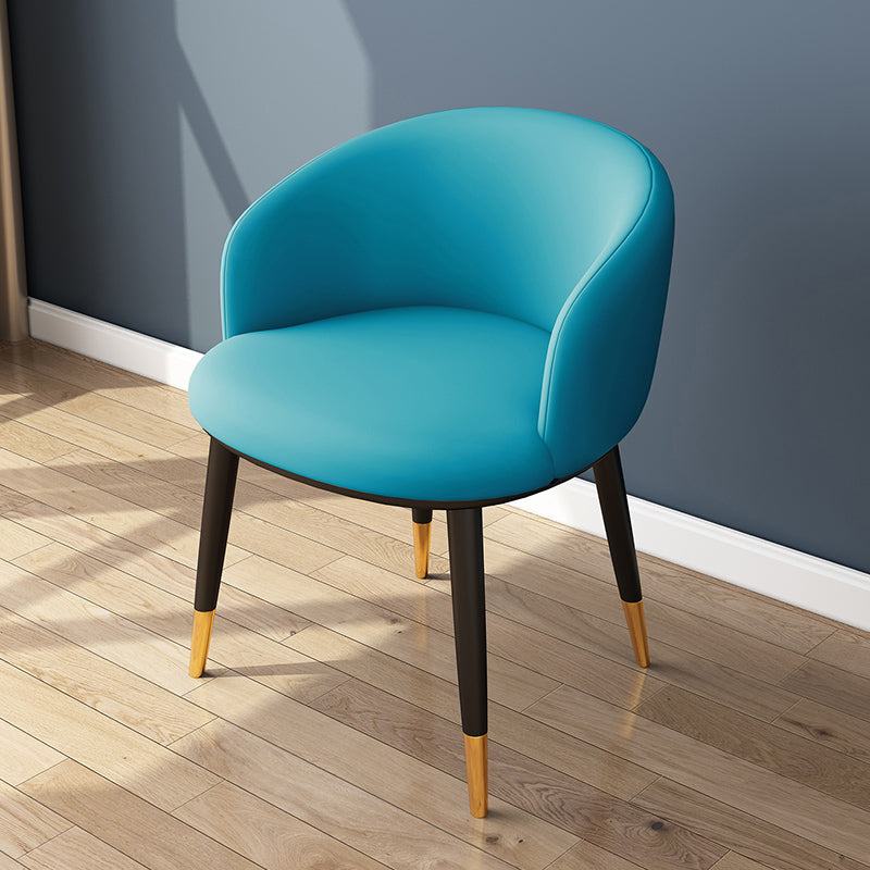 Indoor Scandinavian Side Chair Parsons Back Metal Upholstered Dining Room Chair Aqua 1 Piece Clearhalo ' kitchen&dining_furn' 'Dining Chairs' 'Dining Tables & Seating' 'dining_chair' 'furn' 'furn_dining_chair' 'Furniture' 'furniture_dining_chair' 'Kitchen & Dining Furniture' 'kitchen' 4056462