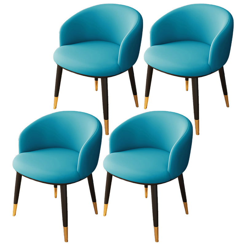Indoor Scandinavian Side Chair Parsons Back Metal Upholstered Dining Room Chair Aqua 4 Piece Set Clearhalo ' kitchen&dining_furn' 'Dining Chairs' 'Dining Tables & Seating' 'dining_chair' 'furn' 'furn_dining_chair' 'Furniture' 'furniture_dining_chair' 'Kitchen & Dining Furniture' 'kitchen' 4056464