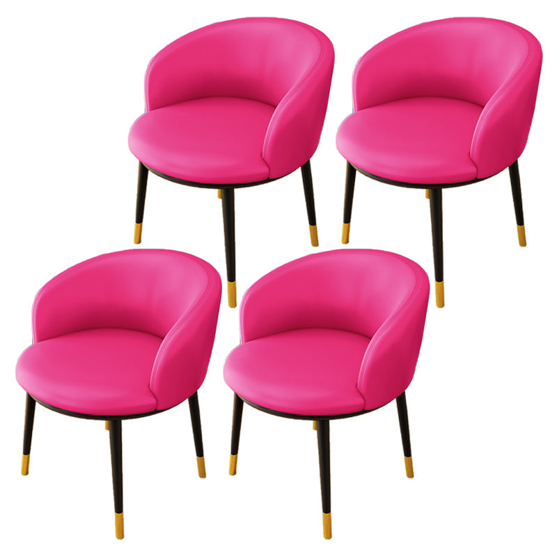 Indoor Scandinavian Side Chair Parsons Back Metal Upholstered Dining Room Chair Purple 4 Piece Set Clearhalo ' kitchen&dining_furn' 'Dining Chairs' 'Dining Tables & Seating' 'dining_chair' 'furn' 'furn_dining_chair' 'Furniture' 'furniture_dining_chair' 'Kitchen & Dining Furniture' 'kitchen' 4056466