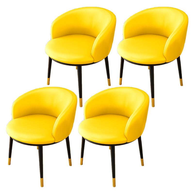 Indoor Scandinavian Side Chair Parsons Back Metal Upholstered Dining Room Chair Ginger 4 Piece Set Clearhalo ' kitchen&dining_furn' 'Dining Chairs' 'Dining Tables & Seating' 'dining_chair' 'furn' 'furn_dining_chair' 'Furniture' 'furniture_dining_chair' 'Kitchen & Dining Furniture' 'kitchen' 4056471