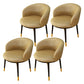 Indoor Scandinavian Side Chair Parsons Back Metal Upholstered Dining Room Chair Light Khaki 4 Piece Set Clearhalo ' kitchen&dining_furn' 'Dining Chairs' 'Dining Tables & Seating' 'dining_chair' 'furn' 'furn_dining_chair' 'Furniture' 'furniture_dining_chair' 'Kitchen & Dining Furniture' 'kitchen' 4056473