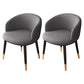 Indoor Scandinavian Side Chair Parsons Back Metal Upholstered Dining Room Chair Light Gray-Black 2 Piece Set Clearhalo ' kitchen&dining_furn' 'Dining Chairs' 'Dining Tables & Seating' 'dining_chair' 'furn' 'furn_dining_chair' 'Furniture' 'furniture_dining_chair' 'Kitchen & Dining Furniture' 'kitchen' 4056475