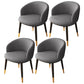 Indoor Scandinavian Side Chair Parsons Back Metal Upholstered Dining Room Chair Light Gray-Black 4 Piece Set Clearhalo ' kitchen&dining_furn' 'Dining Chairs' 'Dining Tables & Seating' 'dining_chair' 'furn' 'furn_dining_chair' 'Furniture' 'furniture_dining_chair' 'Kitchen & Dining Furniture' 'kitchen' 4056476