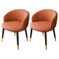 Indoor Scandinavian Side Chair Parsons Back Metal Upholstered Dining Room Chair Orange 2 Piece Set Clearhalo ' kitchen&dining_furn' 'Dining Chairs' 'Dining Tables & Seating' 'dining_chair' 'furn' 'furn_dining_chair' 'Furniture' 'furniture_dining_chair' 'Kitchen & Dining Furniture' 'kitchen' 4056478