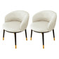 Indoor Scandinavian Side Chair Parsons Back Metal Upholstered Dining Room Chair Off-White 2 Piece Set Clearhalo ' kitchen&dining_furn' 'Dining Chairs' 'Dining Tables & Seating' 'dining_chair' 'furn' 'furn_dining_chair' 'Furniture' 'furniture_dining_chair' 'Kitchen & Dining Furniture' 'kitchen' 4056480