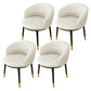 Indoor Scandinavian Side Chair Parsons Back Metal Upholstered Dining Room Chair Off-White 4 Piece Set Clearhalo ' kitchen&dining_furn' 'Dining Chairs' 'Dining Tables & Seating' 'dining_chair' 'furn' 'furn_dining_chair' 'Furniture' 'furniture_dining_chair' 'Kitchen & Dining Furniture' 'kitchen' 4056481