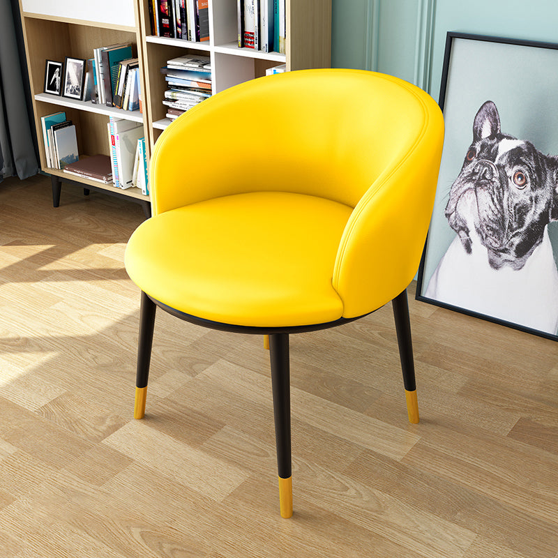 Indoor Scandinavian Side Chair Parsons Back Metal Upholstered Dining Room Chair Ginger 1 Piece Clearhalo ' kitchen&dining_furn' 'Dining Chairs' 'Dining Tables & Seating' 'dining_chair' 'furn' 'furn_dining_chair' 'Furniture' 'furniture_dining_chair' 'Kitchen & Dining Furniture' 'kitchen' 4056489