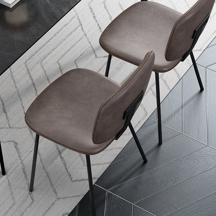 Industrial Metal Dining Room Chairs Open Back Dining Side Armless Dining Chairs Clearhalo ' kitchen&dining_furn' 'Dining Chairs' 'Dining Tables & Seating' 'dining_chair' 'furn' 'furn_dining_chair' 'Furniture' 'furniture_dining_chair' 'Kitchen & Dining Furniture' 'kitchen' 4056496