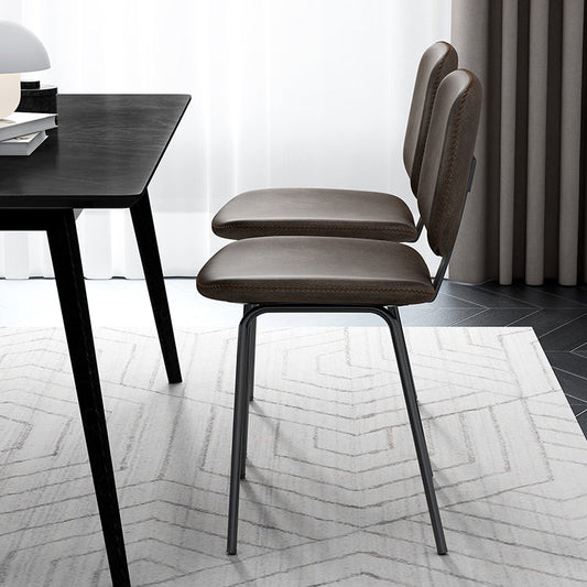 Industrial Metal Dining Room Chairs Open Back Dining Side Armless Dining Chairs Clearhalo ' kitchen&dining_furn' 'Dining Chairs' 'Dining Tables & Seating' 'dining_chair' 'furn' 'furn_dining_chair' 'Furniture' 'furniture_dining_chair' 'Kitchen & Dining Furniture' 'kitchen' 4056497