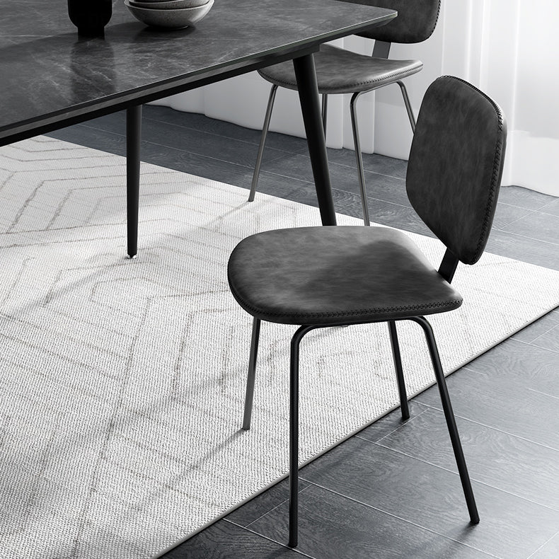 Industrial Metal Dining Room Chairs Open Back Dining Side Armless Dining Chairs Clearhalo ' kitchen&dining_furn' 'Dining Chairs' 'Dining Tables & Seating' 'dining_chair' 'furn' 'furn_dining_chair' 'Furniture' 'furniture_dining_chair' 'Kitchen & Dining Furniture' 'kitchen' 4056510