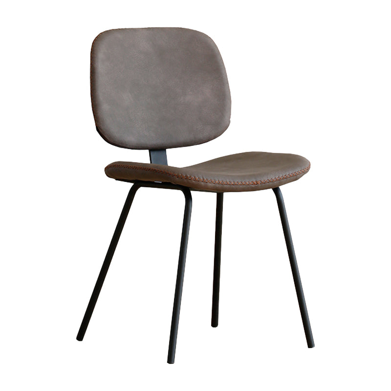 Industrial Metal Dining Room Chairs Open Back Dining Side Armless Dining Chairs Dark Coffee 1 Piece Clearhalo ' kitchen&dining_furn' 'Dining Chairs' 'Dining Tables & Seating' 'dining_chair' 'furn' 'furn_dining_chair' 'Furniture' 'furniture_dining_chair' 'Kitchen & Dining Furniture' 'kitchen' 4056512