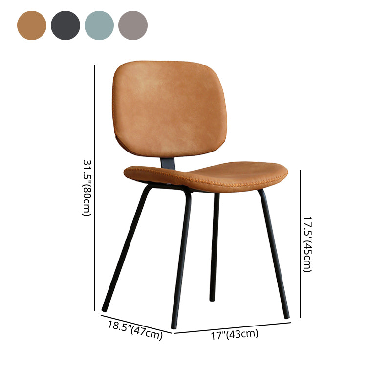 Industrial Metal Dining Room Chairs Open Back Dining Side Armless Dining Chairs Clearhalo ' kitchen&dining_furn' 'Dining Chairs' 'Dining Tables & Seating' 'dining_chair' 'furn' 'furn_dining_chair' 'Furniture' 'furniture_dining_chair' 'Kitchen & Dining Furniture' 'kitchen' 4056516