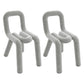 Modern Style Metal Chair Dining Room Kitchen Open Back Side Chairs Set Light Gray 2 Piece Set Clearhalo ' kitchen&dining_furn' 'Dining Chairs' 'Dining Tables & Seating' 'dining_chair' 'furn' 'furn_dining_chair' 'Furniture' 'furniture_dining_chair' 'Kitchen & Dining Furniture' 'kitchen' 4056526