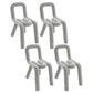 Modern Style Metal Chair Dining Room Kitchen Open Back Side Chairs Set Light Gray 4 Piece Set Clearhalo ' kitchen&dining_furn' 'Dining Chairs' 'Dining Tables & Seating' 'dining_chair' 'furn' 'furn_dining_chair' 'Furniture' 'furniture_dining_chair' 'Kitchen & Dining Furniture' 'kitchen' 4056528