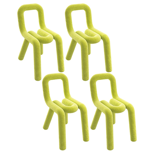 Modern Style Metal Chair Dining Room Kitchen Open Back Side Chairs Set Olive Green 4 Piece Set Clearhalo ' kitchen&dining_furn' 'Dining Chairs' 'Dining Tables & Seating' 'dining_chair' 'furn' 'furn_dining_chair' 'Furniture' 'furniture_dining_chair' 'Kitchen & Dining Furniture' 'kitchen' 4056544