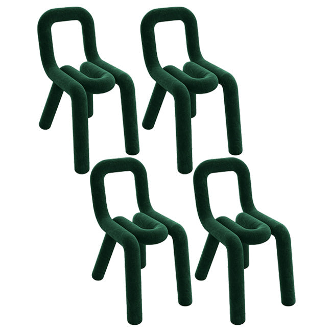 Modern Style Metal Chair Dining Room Kitchen Open Back Side Chairs Set Blackish Green 4 Piece Set Clearhalo ' kitchen&dining_furn' 'Dining Chairs' 'Dining Tables & Seating' 'dining_chair' 'furn' 'furn_dining_chair' 'Furniture' 'furniture_dining_chair' 'Kitchen & Dining Furniture' 'kitchen' 4056550