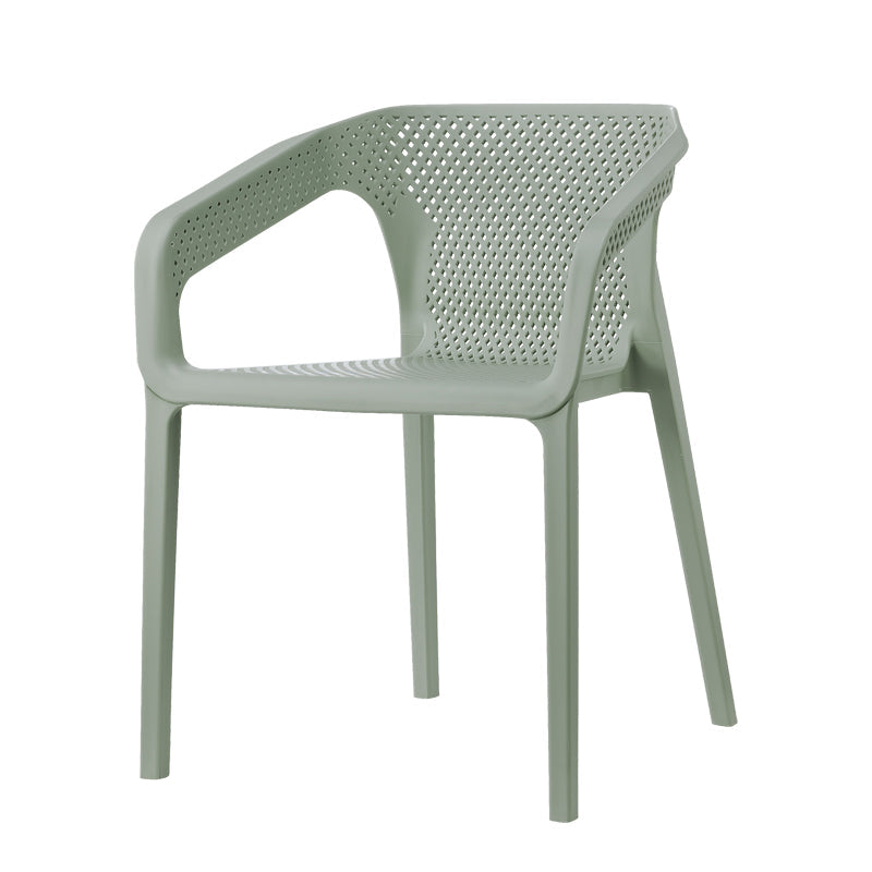 Contemporary Style Plastic Chairs Solid Back Arm Dining Kitchen Chair Set Clearhalo ' kitchen&dining_furn' 'Dining Chairs' 'Dining Tables & Seating' 'dining_chair' 'furn' 'furn_dining_chair' 'Furniture' 'furniture_dining_chair' 'Kitchen & Dining Furniture' 'kitchen' 4056560