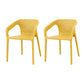 Contemporary Style Plastic Chairs Solid Back Arm Dining Kitchen Chair Set Ginger 2 Piece Set Clearhalo ' kitchen&dining_furn' 'Dining Chairs' 'Dining Tables & Seating' 'dining_chair' 'furn' 'furn_dining_chair' 'Furniture' 'furniture_dining_chair' 'Kitchen & Dining Furniture' 'kitchen' 4056594