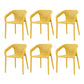 Contemporary Style Plastic Chairs Solid Back Arm Dining Kitchen Chair Set Ginger 6 Piece Set Clearhalo ' kitchen&dining_furn' 'Dining Chairs' 'Dining Tables & Seating' 'dining_chair' 'furn' 'furn_dining_chair' 'Furniture' 'furniture_dining_chair' 'Kitchen & Dining Furniture' 'kitchen' 4056596