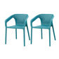 Contemporary Style Plastic Chairs Solid Back Arm Dining Kitchen Chair Set Dark Blue 2 Piece Set Clearhalo ' kitchen&dining_furn' 'Dining Chairs' 'Dining Tables & Seating' 'dining_chair' 'furn' 'furn_dining_chair' 'Furniture' 'furniture_dining_chair' 'Kitchen & Dining Furniture' 'kitchen' 4056600