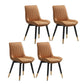 Glam Style Metal Dining Room Chairs Armless PU Leather Chair for Restaurant Orange 4 Piece Set Clearhalo ' kitchen&dining_furn' 'Dining Chairs' 'Dining Tables & Seating' 'dining_chair' 'furn' 'furn_dining_chair' 'Furniture' 'furniture_dining_chair' 'Kitchen & Dining Furniture' 'kitchen' 4056609