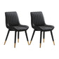 Glam Style Metal Dining Room Chairs Armless PU Leather Chair for Restaurant Black 2 Piece Set Clearhalo ' kitchen&dining_furn' 'Dining Chairs' 'Dining Tables & Seating' 'dining_chair' 'furn' 'furn_dining_chair' 'Furniture' 'furniture_dining_chair' 'Kitchen & Dining Furniture' 'kitchen' 4056614