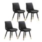Glam Style Metal Dining Room Chairs Armless PU Leather Chair for Restaurant Black 4 Piece Set Clearhalo ' kitchen&dining_furn' 'Dining Chairs' 'Dining Tables & Seating' 'dining_chair' 'furn' 'furn_dining_chair' 'Furniture' 'furniture_dining_chair' 'Kitchen & Dining Furniture' 'kitchen' 4056616
