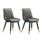Glam Style Metal Dining Room Chairs Armless PU Leather Chair for Restaurant Grey 2 Piece Set Clearhalo ' kitchen&dining_furn' 'Dining Chairs' 'Dining Tables & Seating' 'dining_chair' 'furn' 'furn_dining_chair' 'Furniture' 'furniture_dining_chair' 'Kitchen & Dining Furniture' 'kitchen' 4056619