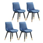 Glam Style Metal Dining Room Chairs Armless PU Leather Chair for Restaurant Blue 4 Piece Set Clearhalo ' kitchen&dining_furn' 'Dining Chairs' 'Dining Tables & Seating' 'dining_chair' 'furn' 'furn_dining_chair' 'Furniture' 'furniture_dining_chair' 'Kitchen & Dining Furniture' 'kitchen' 4056631