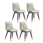 Glam Style Metal Dining Room Chairs Armless PU Leather Chair for Restaurant Off-White 4 Piece Set Clearhalo ' kitchen&dining_furn' 'Dining Chairs' 'Dining Tables & Seating' 'dining_chair' 'furn' 'furn_dining_chair' 'Furniture' 'furniture_dining_chair' 'Kitchen & Dining Furniture' 'kitchen' 4056634