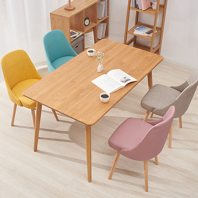 Upholstered Armless Dining Chairs Scandinavian Side Dining Chairs with Wood Legs Clearhalo ' kitchen&dining_furn' 'Dining Chairs' 'Dining Tables & Seating' 'dining_chair' 'furn' 'furn_dining_chair' 'Furniture' 'furniture_dining_chair' 'Kitchen & Dining Furniture' 'kitchen' 4056641