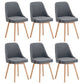 Upholstered Armless Dining Chairs Scandinavian Side Dining Chairs with Wood Legs Dark Gray 6 Piece Set Clearhalo ' kitchen&dining_furn' 'Dining Chairs' 'Dining Tables & Seating' 'dining_chair' 'furn' 'furn_dining_chair' 'Furniture' 'furniture_dining_chair' 'Kitchen & Dining Furniture' 'kitchen' 4056642