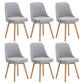 Upholstered Armless Dining Chairs Scandinavian Side Dining Chairs with Wood Legs Light Gray 6 Piece Set Clearhalo ' kitchen&dining_furn' 'Dining Chairs' 'Dining Tables & Seating' 'dining_chair' 'furn' 'furn_dining_chair' 'Furniture' 'furniture_dining_chair' 'Kitchen & Dining Furniture' 'kitchen' 4056648