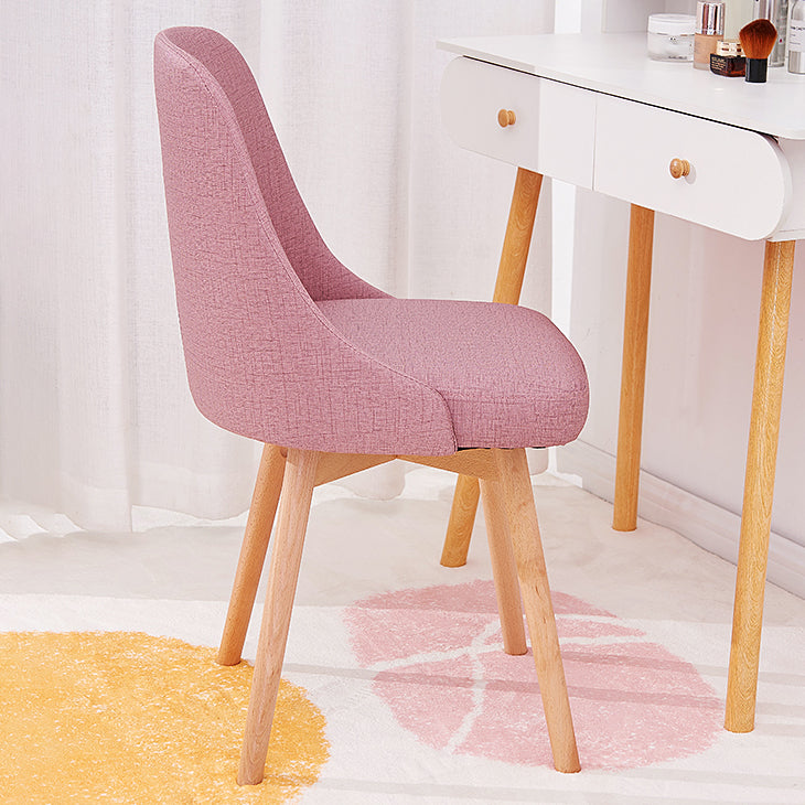 Upholstered Armless Dining Chairs Scandinavian Side Dining Chairs with Wood Legs Clearhalo ' kitchen&dining_furn' 'Dining Chairs' 'Dining Tables & Seating' 'dining_chair' 'furn' 'furn_dining_chair' 'Furniture' 'furniture_dining_chair' 'Kitchen & Dining Furniture' 'kitchen' 4056656