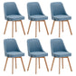 Upholstered Armless Dining Chairs Scandinavian Side Dining Chairs with Wood Legs Sky Blue 6 Piece Set Clearhalo ' kitchen&dining_furn' 'Dining Chairs' 'Dining Tables & Seating' 'dining_chair' 'furn' 'furn_dining_chair' 'Furniture' 'furniture_dining_chair' 'Kitchen & Dining Furniture' 'kitchen' 4056662