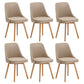 Upholstered Armless Dining Chairs Scandinavian Side Dining Chairs with Wood Legs Khaki 6 Piece Set Clearhalo ' kitchen&dining_furn' 'Dining Chairs' 'Dining Tables & Seating' 'dining_chair' 'furn' 'furn_dining_chair' 'Furniture' 'furniture_dining_chair' 'Kitchen & Dining Furniture' 'kitchen' 4056665