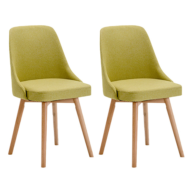 Upholstered Armless Dining Chairs Scandinavian Side Dining Chairs with Wood Legs Olive Green 2 Piece Set Clearhalo ' kitchen&dining_furn' 'Dining Chairs' 'Dining Tables & Seating' 'dining_chair' 'furn' 'furn_dining_chair' 'Furniture' 'furniture_dining_chair' 'Kitchen & Dining Furniture' 'kitchen' 4056666