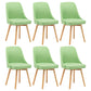 Upholstered Armless Dining Chairs Scandinavian Side Dining Chairs with Wood Legs Fruit Green 6 Piece Set Clearhalo ' kitchen&dining_furn' 'Dining Chairs' 'Dining Tables & Seating' 'dining_chair' 'furn' 'furn_dining_chair' 'Furniture' 'furniture_dining_chair' 'Kitchen & Dining Furniture' 'kitchen' 4056677