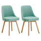 Upholstered Armless Dining Chairs Scandinavian Side Dining Chairs with Wood Legs Mint Green 2 Piece Set Clearhalo ' kitchen&dining_furn' 'Dining Chairs' 'Dining Tables & Seating' 'dining_chair' 'furn' 'furn_dining_chair' 'Furniture' 'furniture_dining_chair' 'Kitchen & Dining Furniture' 'kitchen' 4056678