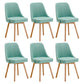 Upholstered Armless Dining Chairs Scandinavian Side Dining Chairs with Wood Legs Mint Green 6 Piece Set Clearhalo ' kitchen&dining_furn' 'Dining Chairs' 'Dining Tables & Seating' 'dining_chair' 'furn' 'furn_dining_chair' 'Furniture' 'furniture_dining_chair' 'Kitchen & Dining Furniture' 'kitchen' 4056680