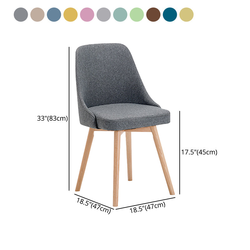 Upholstered Armless Dining Chairs Scandinavian Side Dining Chairs with Wood Legs Clearhalo ' kitchen&dining_furn' 'Dining Chairs' 'Dining Tables & Seating' 'dining_chair' 'furn' 'furn_dining_chair' 'Furniture' 'furniture_dining_chair' 'Kitchen & Dining Furniture' 'kitchen' 4056681
