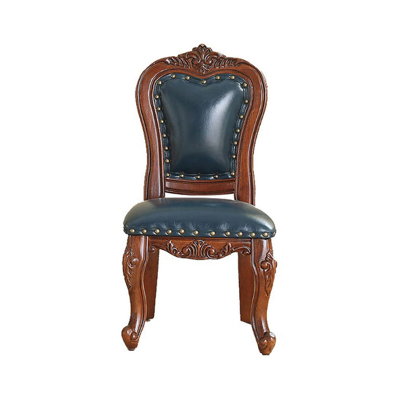 Traditional Wood Dining Armless Chair Open Back Dining Side Chair for Restaurant Blue 1 Piece Clearhalo ' kitchen&dining_furn' 'Dining Chairs' 'Dining Tables & Seating' 'dining_chair' 'furn' 'furn_dining_chair' 'Furniture' 'furniture_dining_chair' 'Kitchen & Dining Furniture' 'kitchen' 4056689