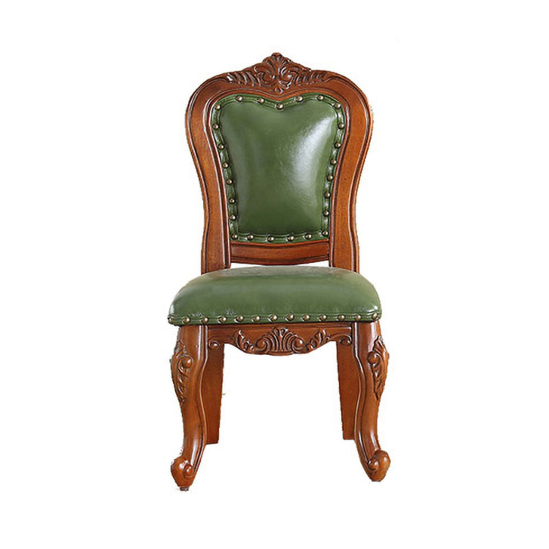 Traditional Wood Dining Armless Chair Open Back Dining Side Chair for Restaurant Green 1 Piece Clearhalo ' kitchen&dining_furn' 'Dining Chairs' 'Dining Tables & Seating' 'dining_chair' 'furn' 'furn_dining_chair' 'Furniture' 'furniture_dining_chair' 'Kitchen & Dining Furniture' 'kitchen' 4056694