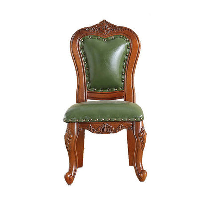 Traditional Wood Dining Armless Chair Open Back Dining Side Chair for Restaurant Green 1 Piece Clearhalo ' kitchen&dining_furn' 'Dining Chairs' 'Dining Tables & Seating' 'dining_chair' 'furn' 'furn_dining_chair' 'Furniture' 'furniture_dining_chair' 'Kitchen & Dining Furniture' 'kitchen' 4056694