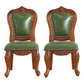 Traditional Wood Dining Armless Chair Open Back Dining Side Chair for Restaurant Green 2 Piece Set Clearhalo ' kitchen&dining_furn' 'Dining Chairs' 'Dining Tables & Seating' 'dining_chair' 'furn' 'furn_dining_chair' 'Furniture' 'furniture_dining_chair' 'Kitchen & Dining Furniture' 'kitchen' 4056696