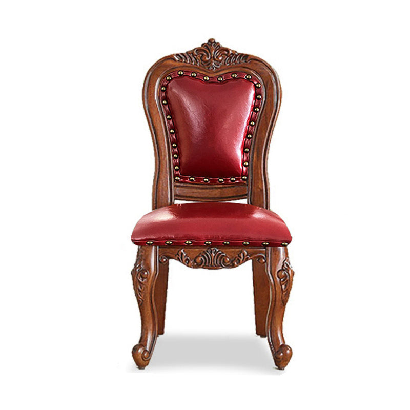 Traditional Wood Dining Armless Chair Open Back Dining Side Chair for Restaurant Burgundy 1 Piece Clearhalo ' kitchen&dining_furn' 'Dining Chairs' 'Dining Tables & Seating' 'dining_chair' 'furn' 'furn_dining_chair' 'Furniture' 'furniture_dining_chair' 'Kitchen & Dining Furniture' 'kitchen' 4056701