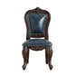 Traditional Wood Dining Armless Chair Open Back Dining Side Chair for Restaurant Blue-Brown 1 Piece Clearhalo ' kitchen&dining_furn' 'Dining Chairs' 'Dining Tables & Seating' 'dining_chair' 'furn' 'furn_dining_chair' 'Furniture' 'furniture_dining_chair' 'Kitchen & Dining Furniture' 'kitchen' 4056709