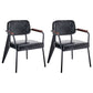 Industrial Metal Dining Room Chair Arm Open Back Dining Side Chair for Home Use Black 2 Piece Set Clearhalo ' kitchen&dining_furn' 'Dining Chairs' 'Dining Tables & Seating' 'dining_chair' 'furn' 'furn_dining_chair' 'Furniture' 'furniture_dining_chair' 'Kitchen & Dining Furniture' 'kitchen' 4056756