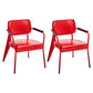 Industrial Metal Dining Room Chair Arm Open Back Dining Side Chair for Home Use Watermelon Red 2 Piece Set Clearhalo ' kitchen&dining_furn' 'Dining Chairs' 'Dining Tables & Seating' 'dining_chair' 'furn' 'furn_dining_chair' 'Furniture' 'furniture_dining_chair' 'Kitchen & Dining Furniture' 'kitchen' 4056761