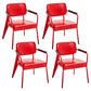 Industrial Metal Dining Room Chair Arm Open Back Dining Side Chair for Home Use Watermelon Red 4 Piece Set Clearhalo ' kitchen&dining_furn' 'Dining Chairs' 'Dining Tables & Seating' 'dining_chair' 'furn' 'furn_dining_chair' 'Furniture' 'furniture_dining_chair' 'Kitchen & Dining Furniture' 'kitchen' 4056764